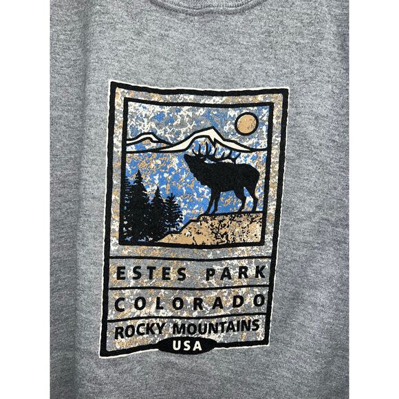 Vintage Estes Park Sweatshirt Colorado Rocky Mountain Crewneck Jerzees 90s XL - Picture 3 of 9